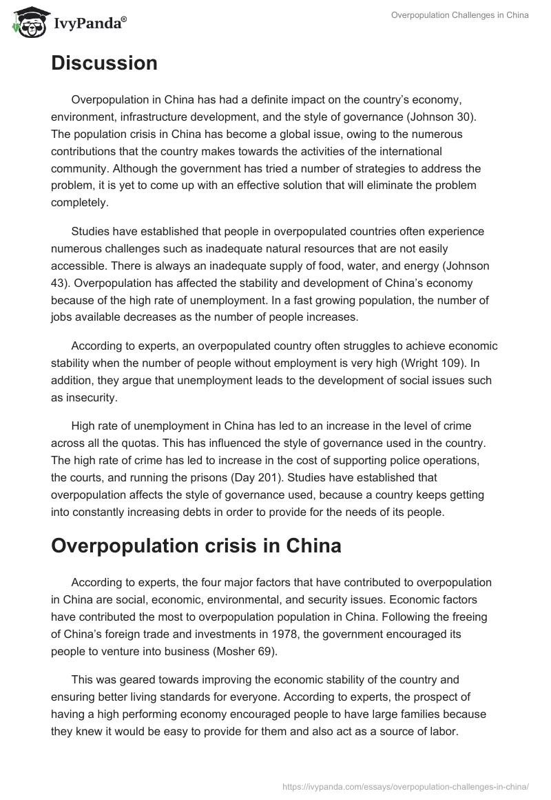 Overpopulation Challenges in China. Page 2