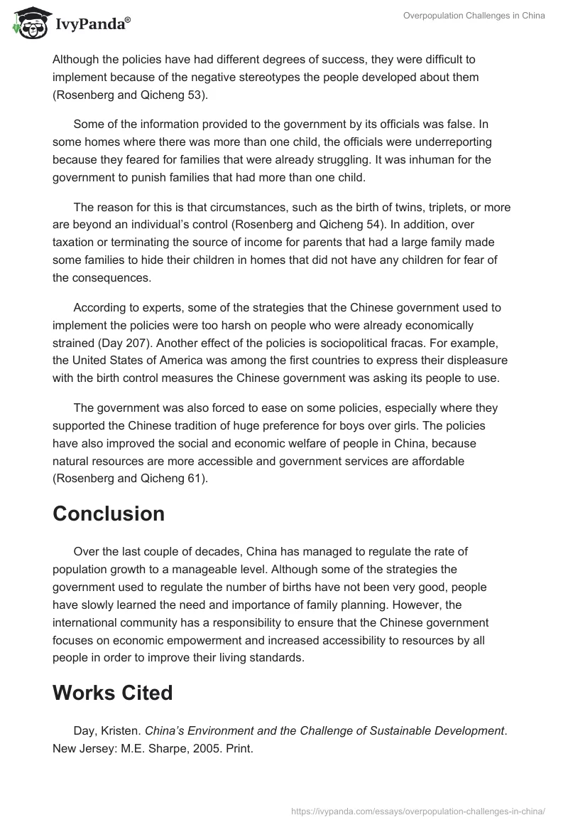 Overpopulation Challenges in China. Page 4