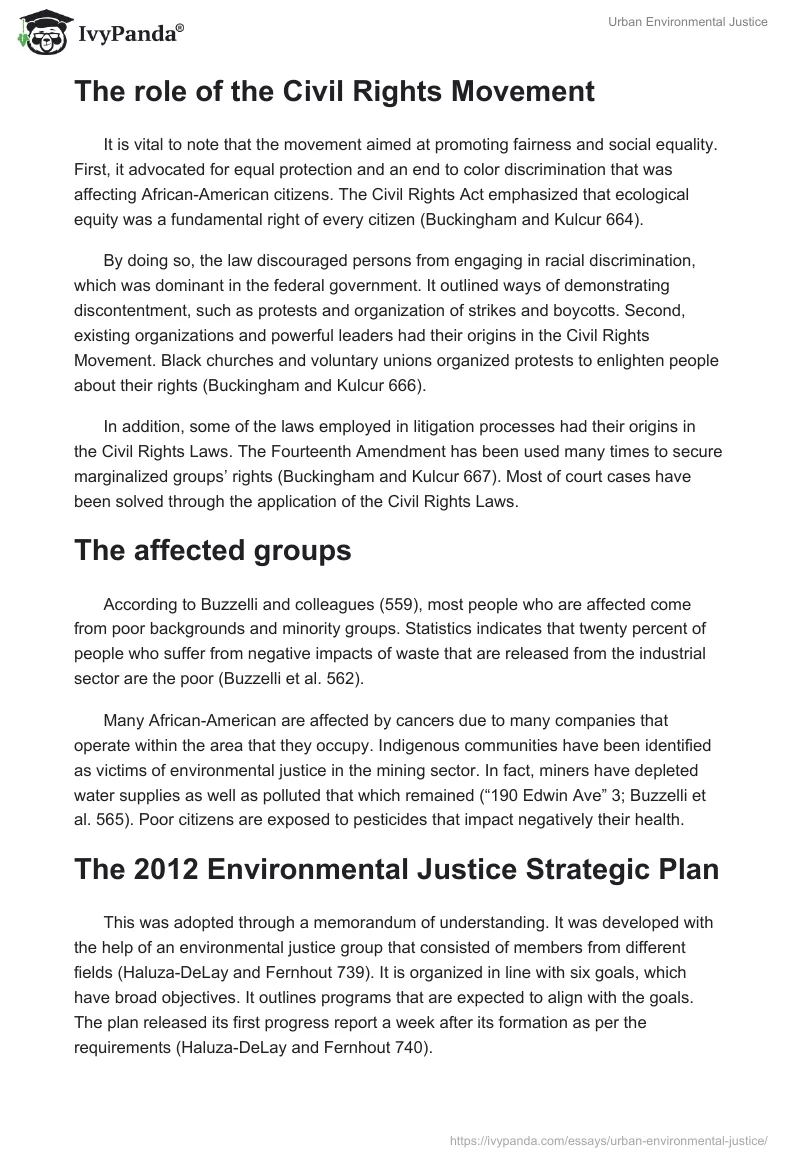 Urban Environmental Justice. Page 5