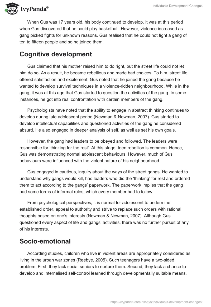 Individuals Development Changes. Page 3