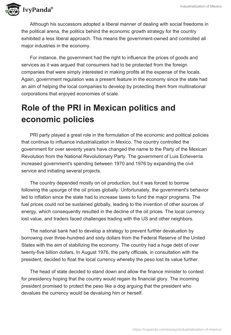 Industrialization of Mexico. Page 4
