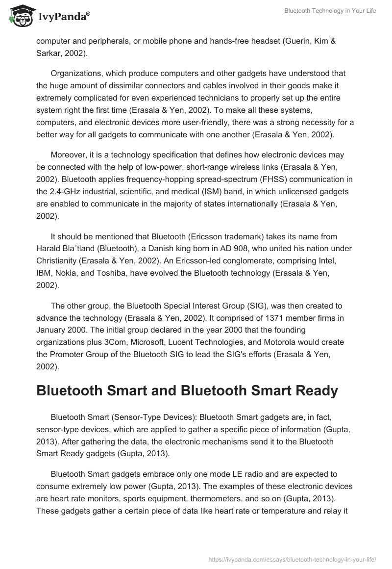 Bluetooth Technology in Your Life. Page 2