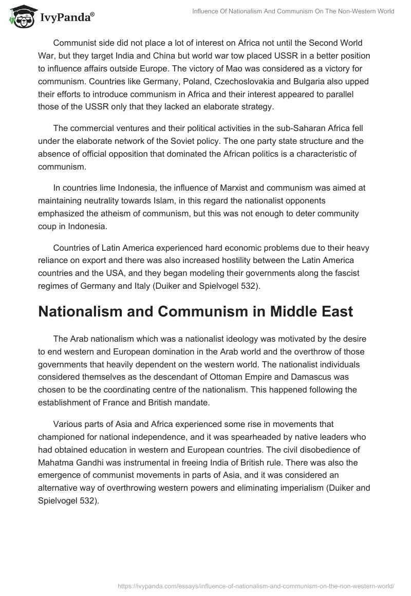 Influence of Nationalism and Communism on the Non-Western World. Page 4