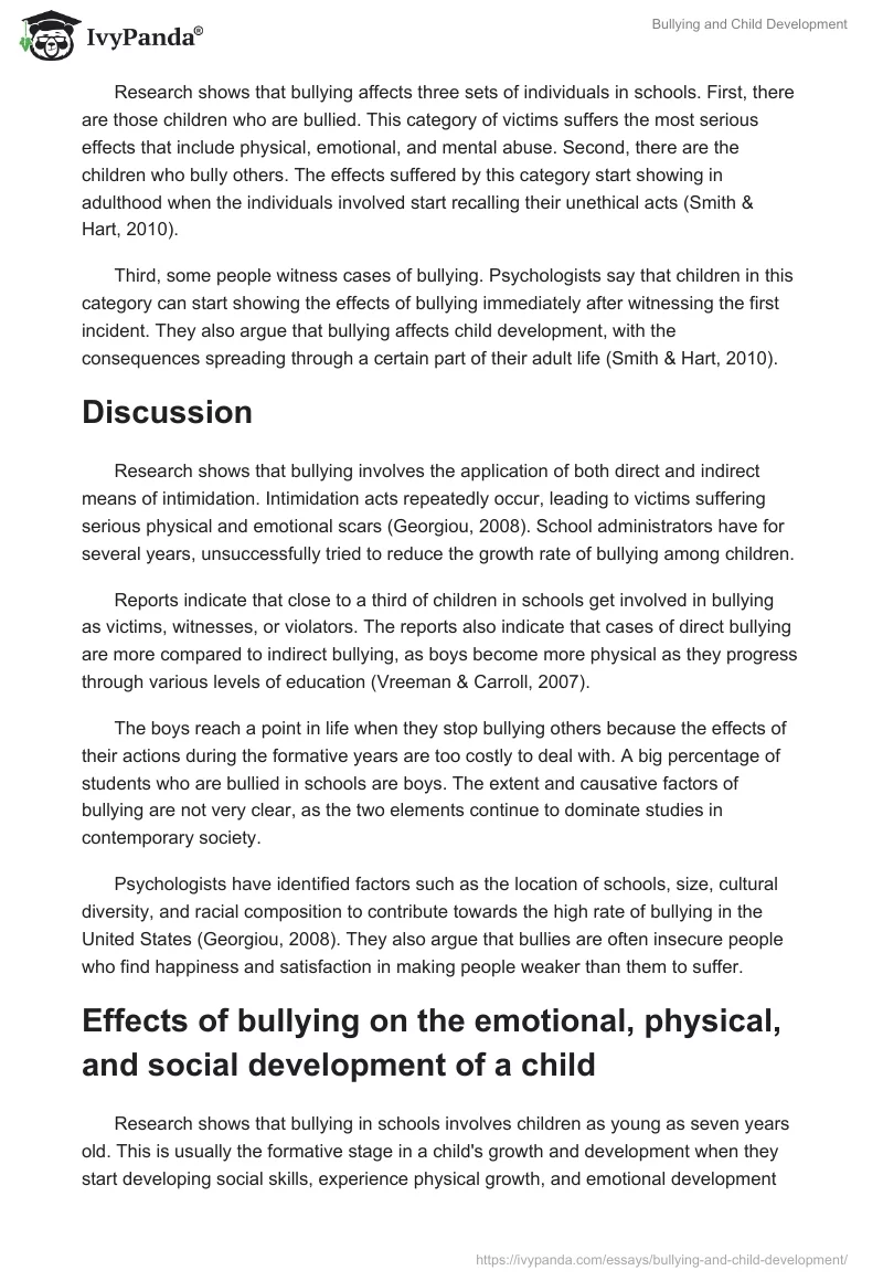 Bullying and Child Development. Page 2