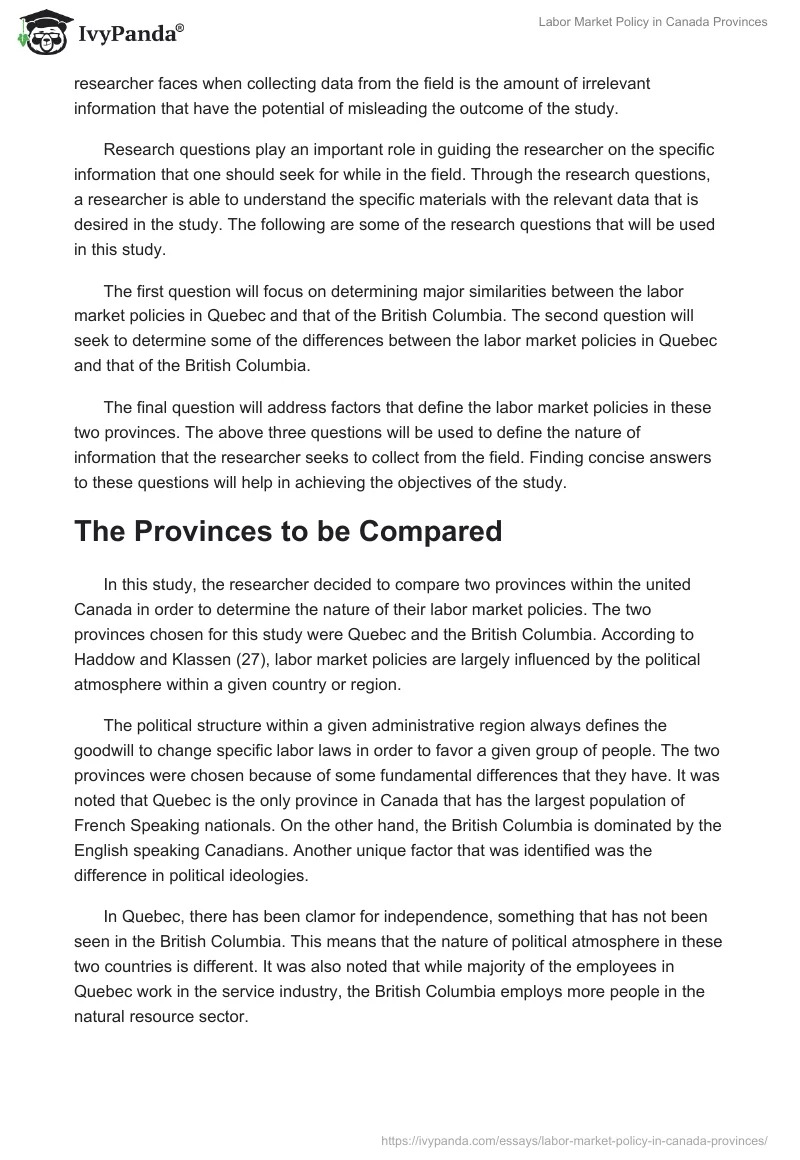 Labor Market Policy in Canada Provinces. Page 2