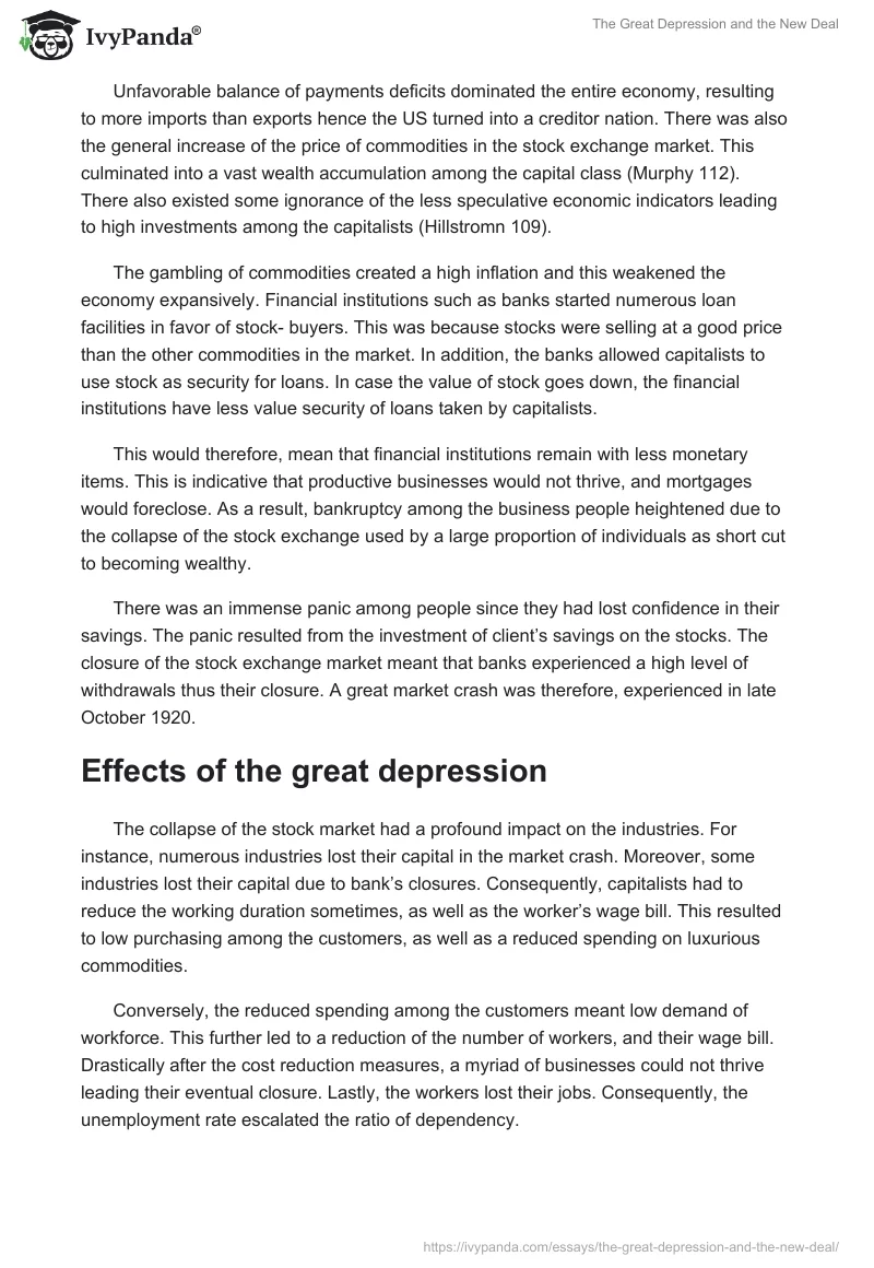 The Great Depression and the New Deal. Page 2