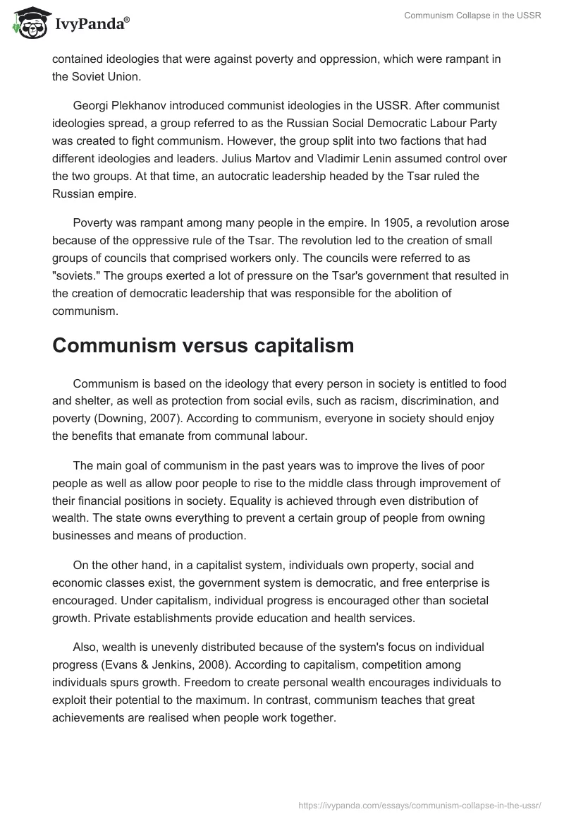Communism Collapse in the USSR. Page 2