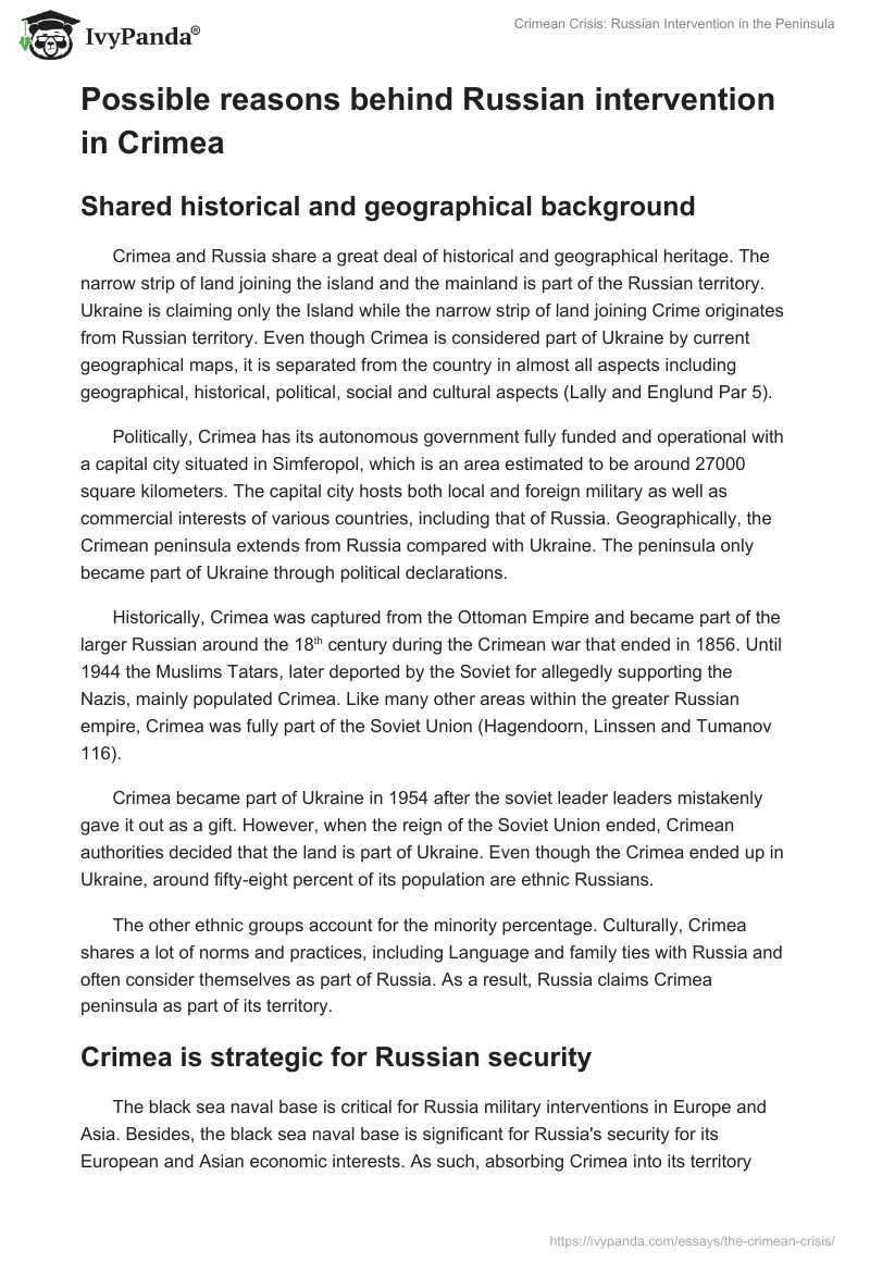 Crimean Crisis: Russian Intervention in the Peninsula. Page 4