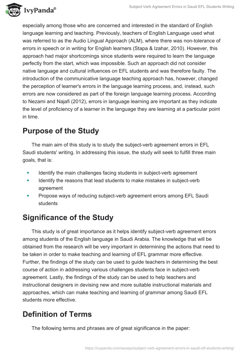 Subject-Verb Agreement Errors in Saudi EFL Students’ Writing. Page 3