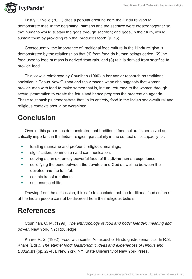 Traditional Food Culture in the Indian Religion. Page 5