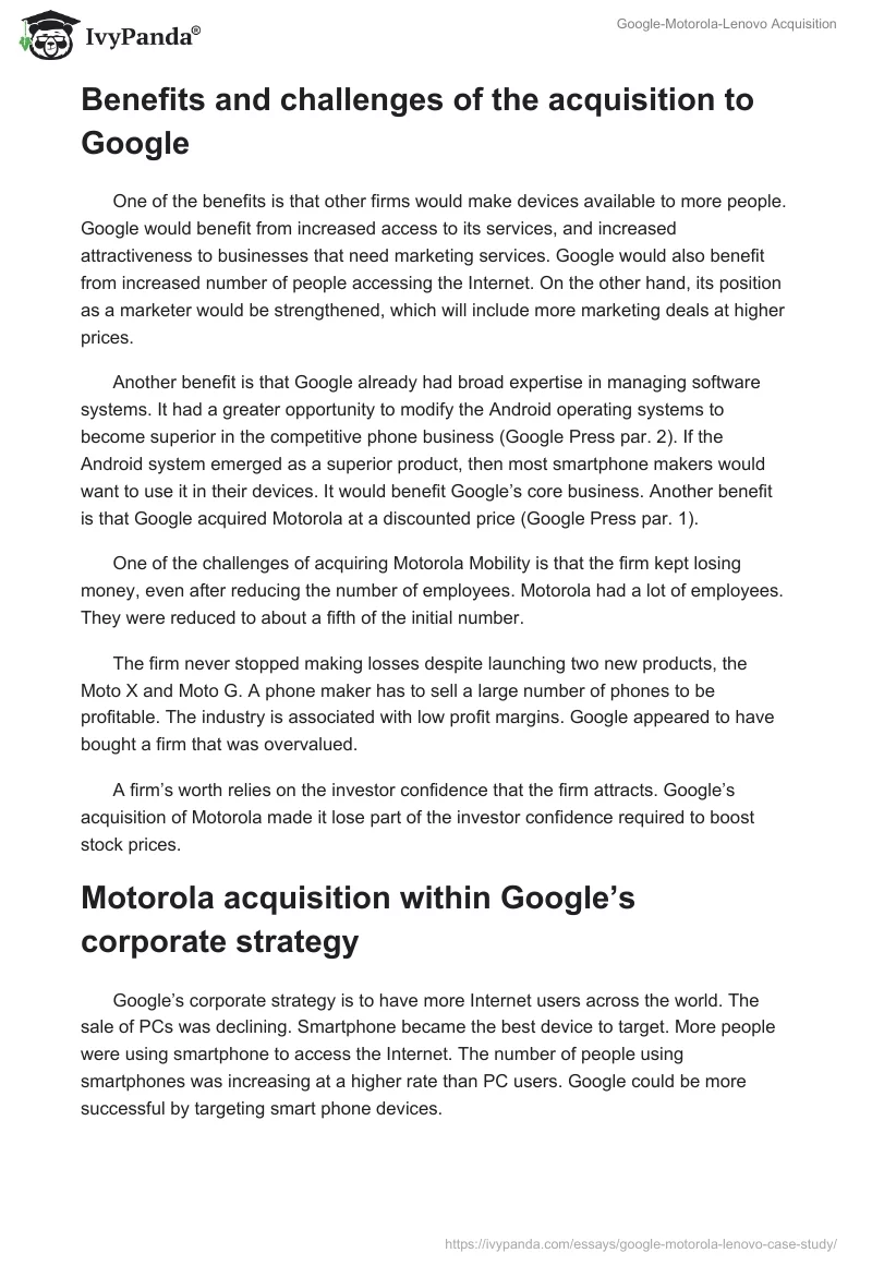 Google-Motorola-Lenovo Acquisition. Page 2