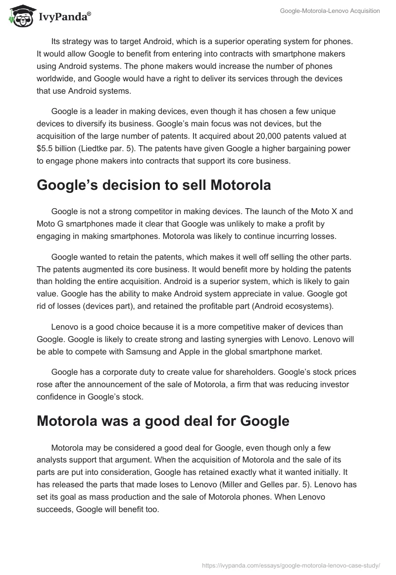 Google-Motorola-Lenovo Acquisition. Page 3
