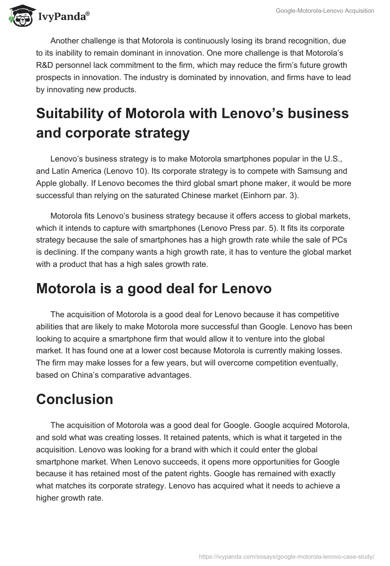Google-Motorola-Lenovo Acquisition. Page 5