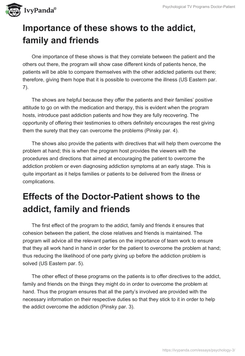 Psychological TV Programs Doctor-Patient. Page 2