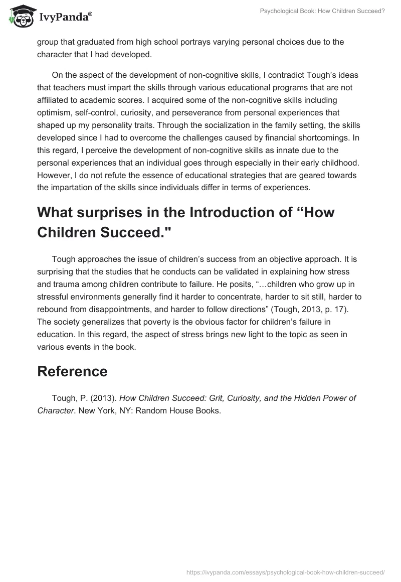 Psychological Book: "How Children Succeed?". Page 4