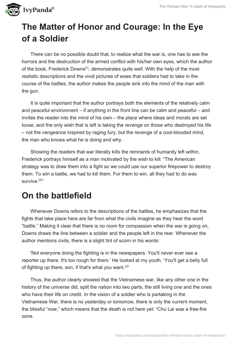 The Vietnam War: A Clash of Viewpoints. Page 2
