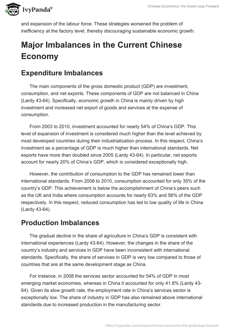 Chinese Economics: the Great Leap Forward. Page 3