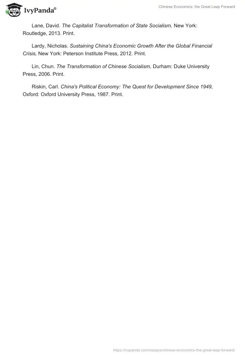 Chinese Economics: the Great Leap Forward. Page 5