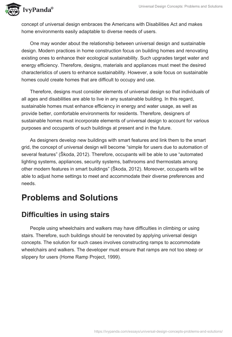 Universal Design Concepts: Problems and Solutions. Page 2