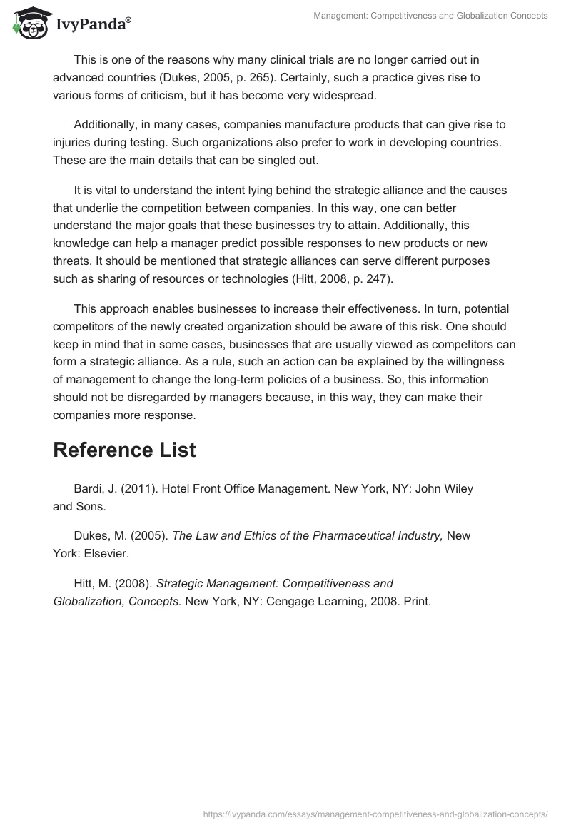 Management: Competitiveness and Globalization Concepts. Page 2