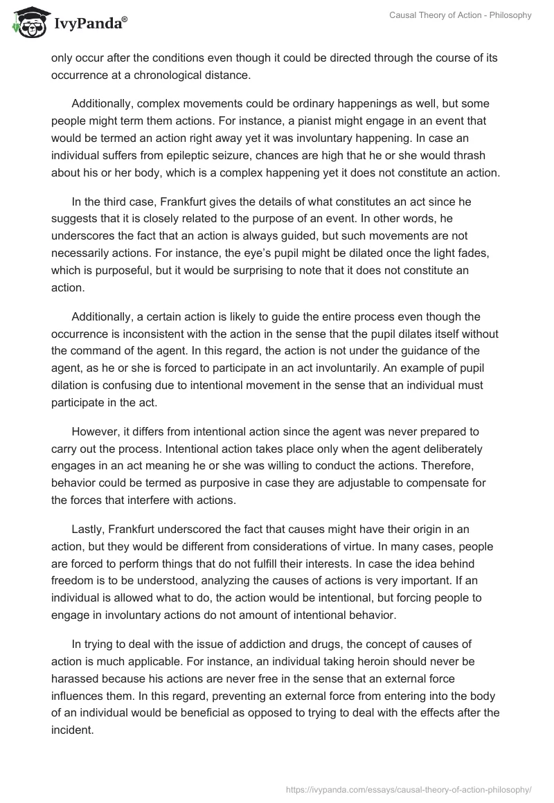 Causal Theory of Action - Philosophy. Page 3