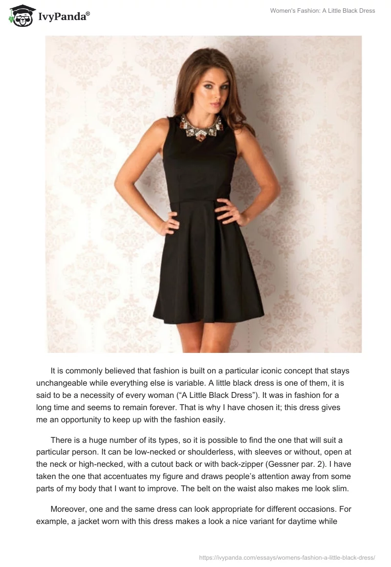 Women's Fashion: A Little Black Dress. Page 2