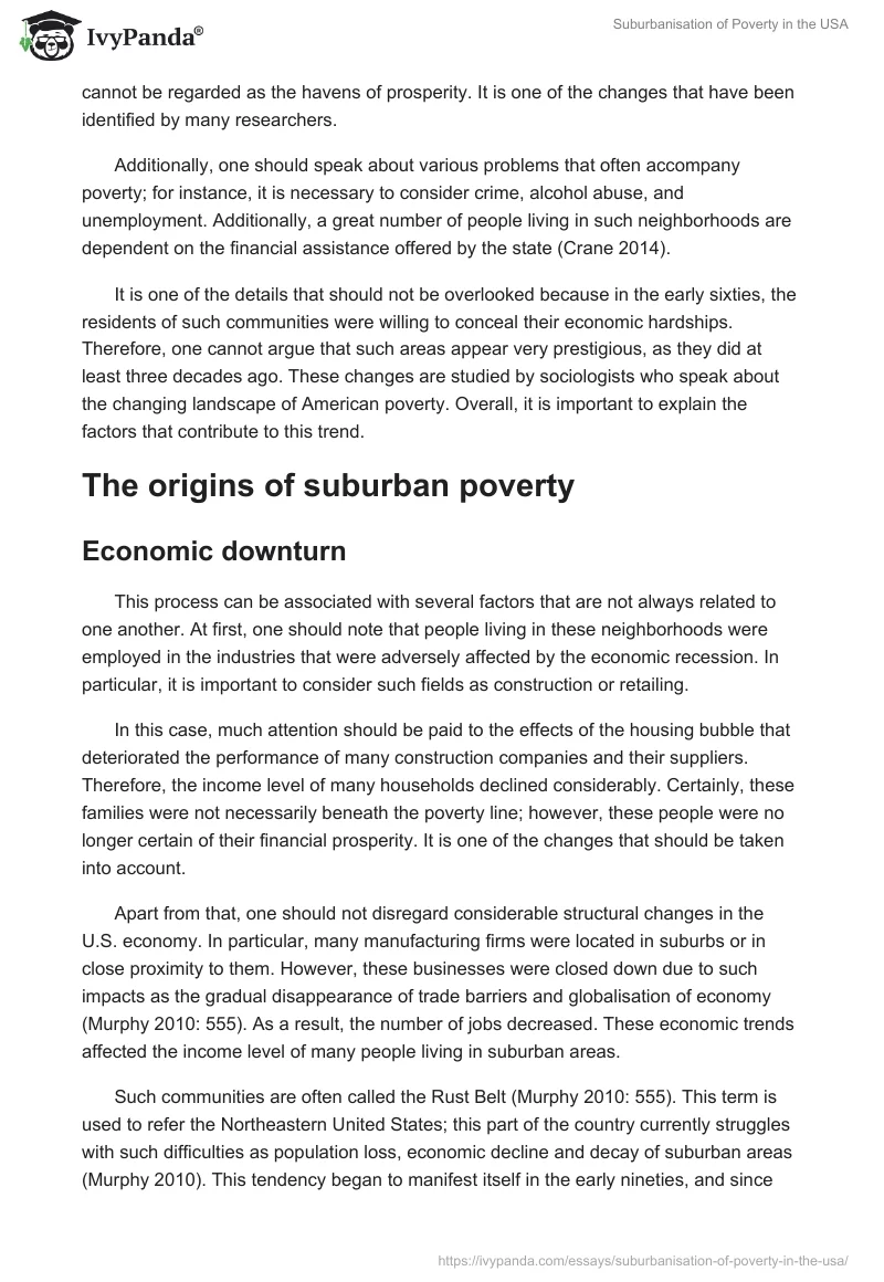 Suburbanisation of Poverty in the USA. Page 3