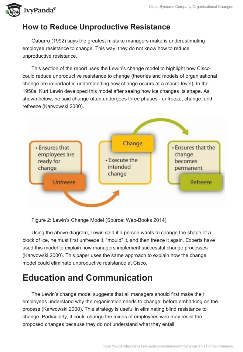 Cisco Systems Company Organisational Changes. Page 5