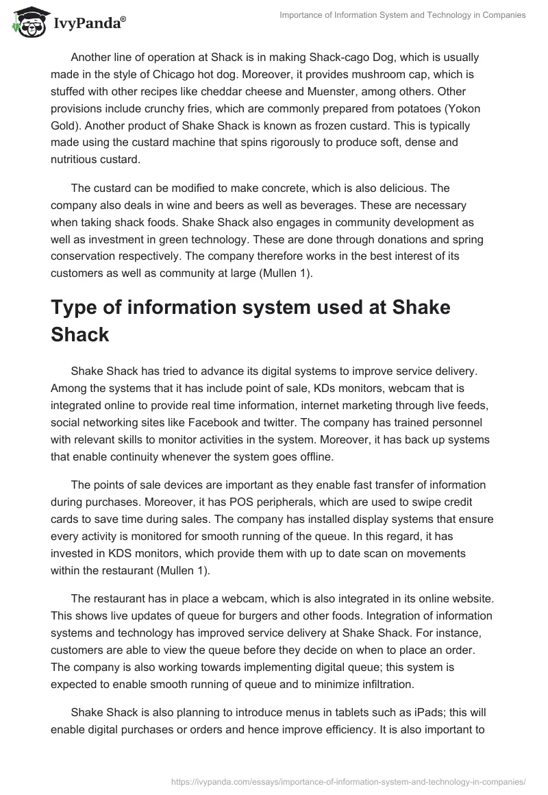 Importance of Information System and Technology in Companies. Page 3