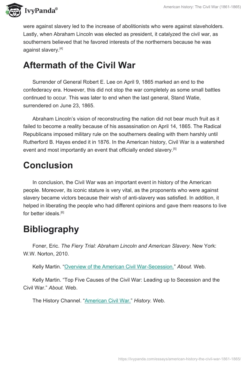 American History: The Civil War (1861-1865). Page 3