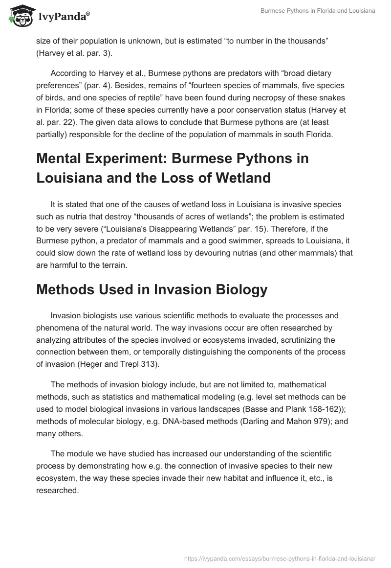 Burmese Pythons in Florida and Louisiana. Page 2