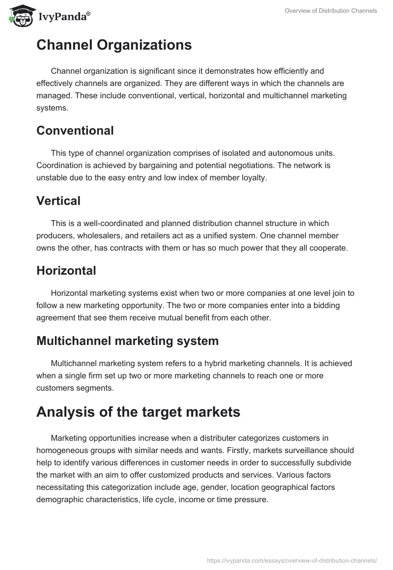 Overview of Distribution Channels. Page 3