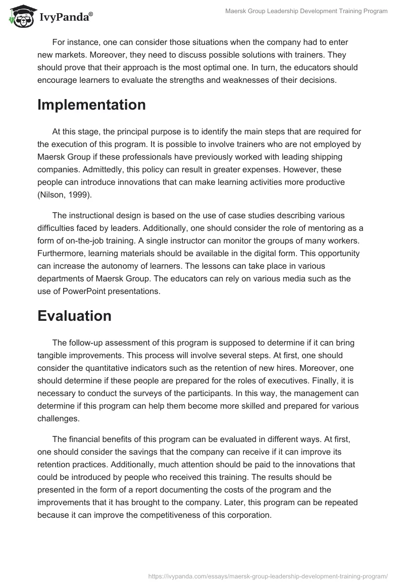 Maersk Group Leadership Development Training Program. Page 4
