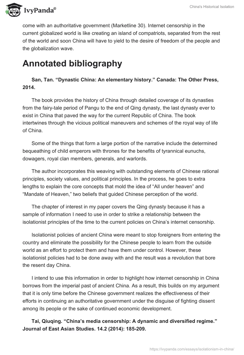 China's Historical Isolation. Page 4