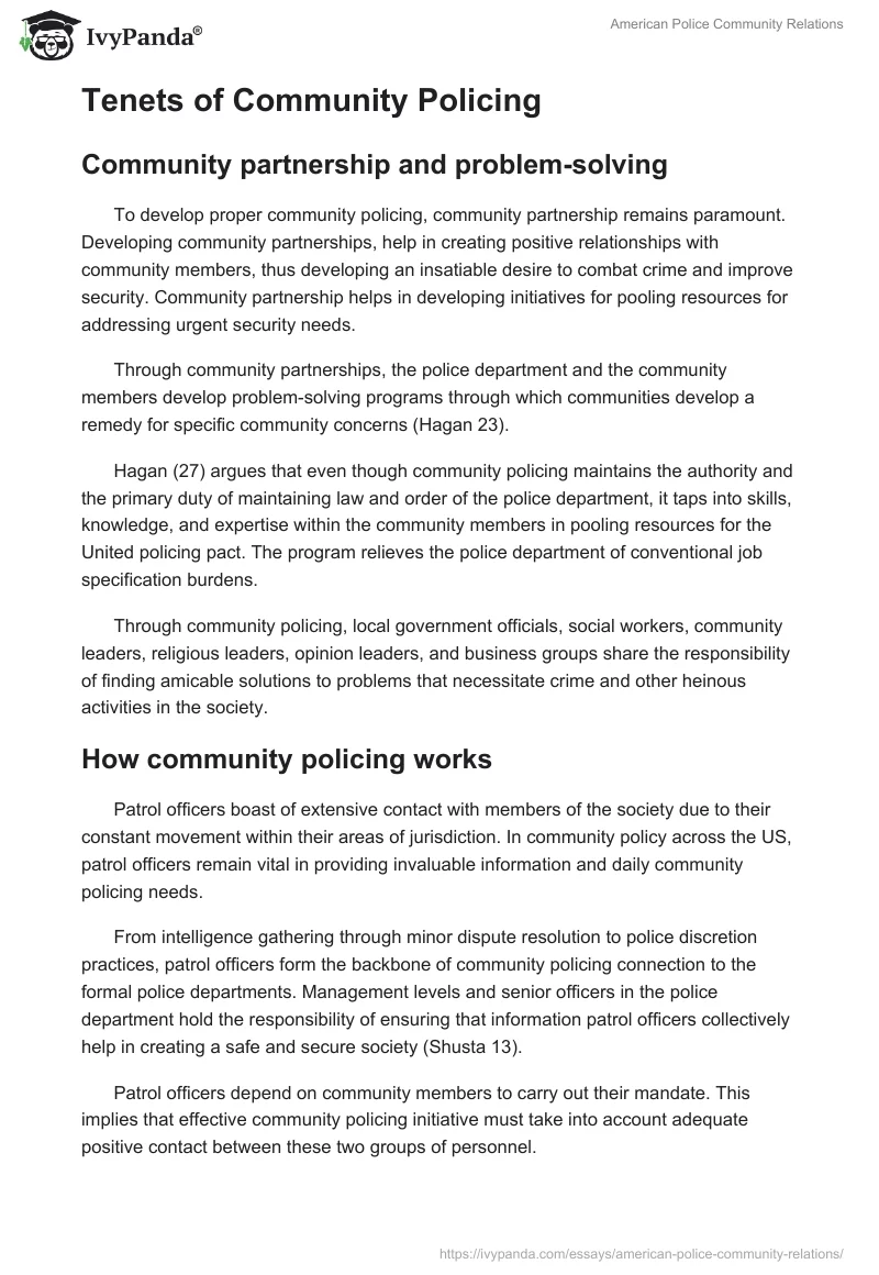 American Police Community Relations. Page 2