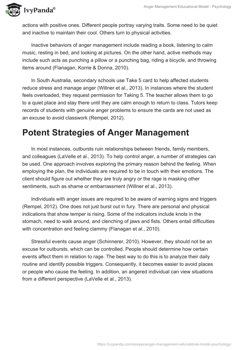 Anger Management Educational Model - Psychology. Page 3