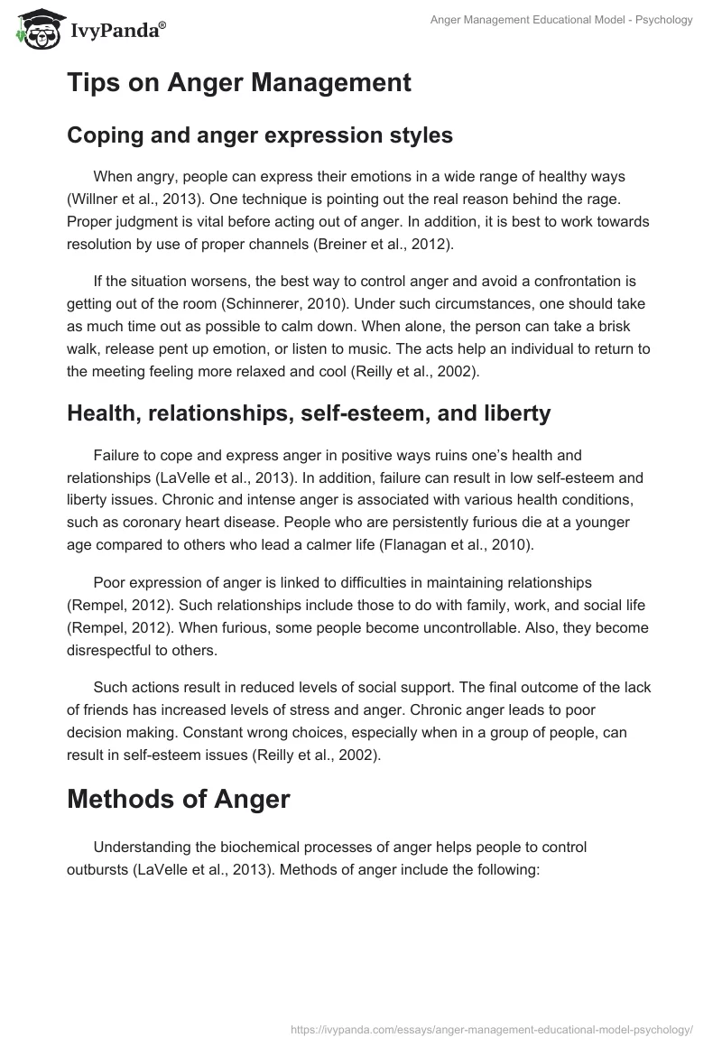 Anger Management Educational Model - Psychology. Page 4