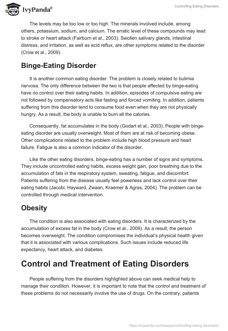 Controlling Eating Disorders. Page 3