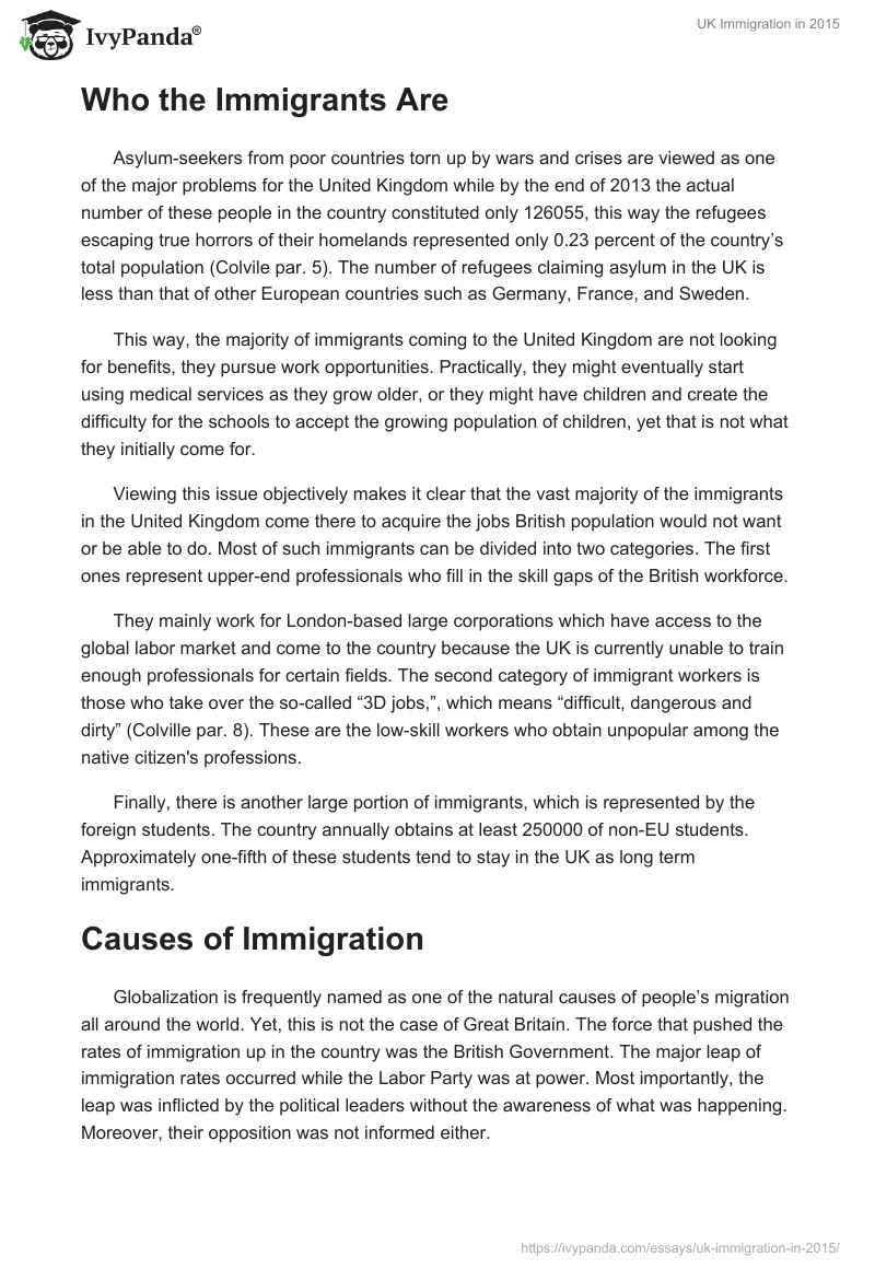 UK Immigration in 2015. Page 3
