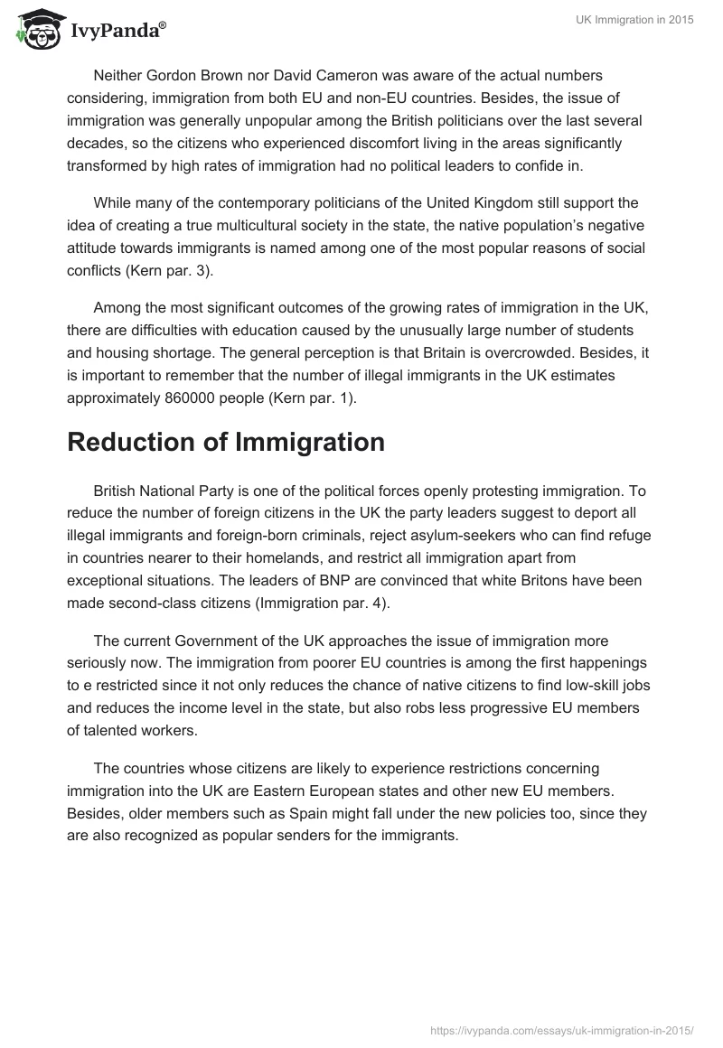 UK Immigration in 2015. Page 4