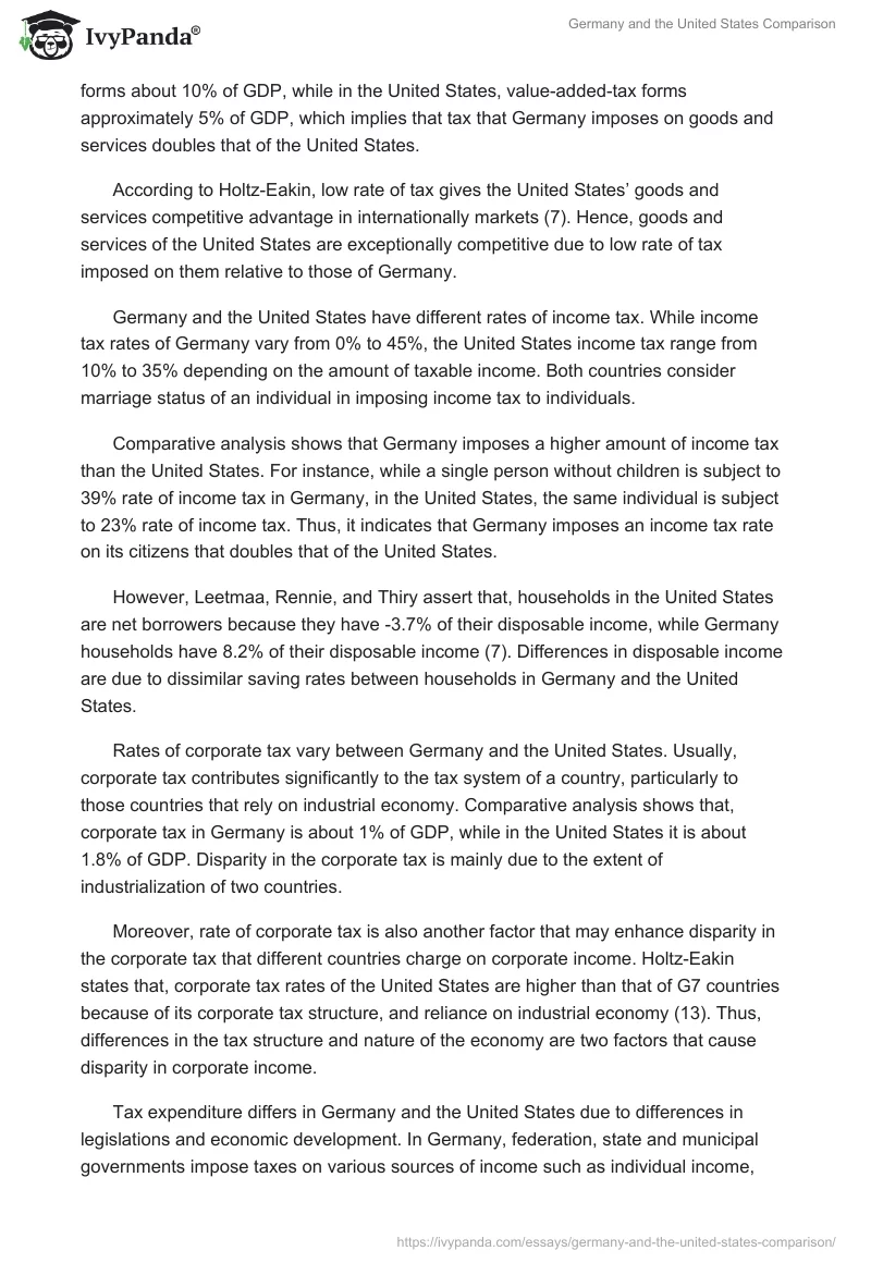 Germany and the United States Comparison. Page 4