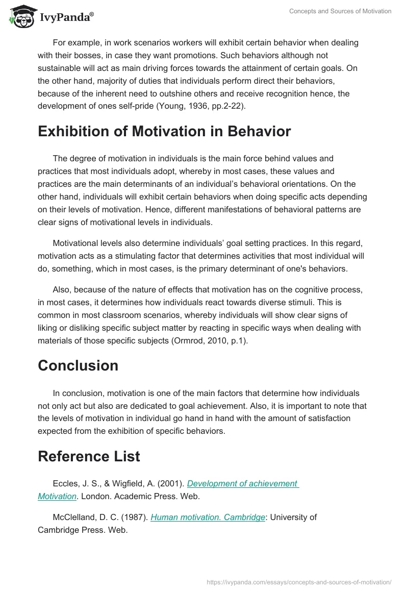 Concepts and Sources of Motivation. Page 3