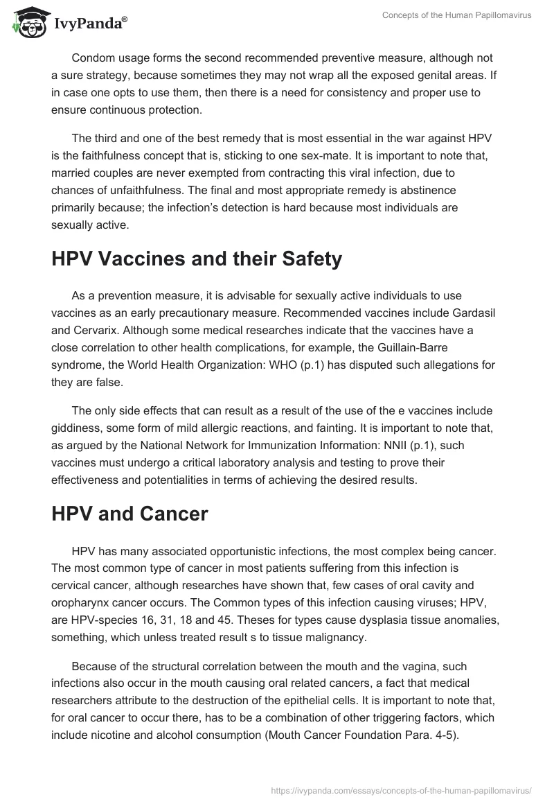 Concepts of the Human Papillomavirus. Page 3