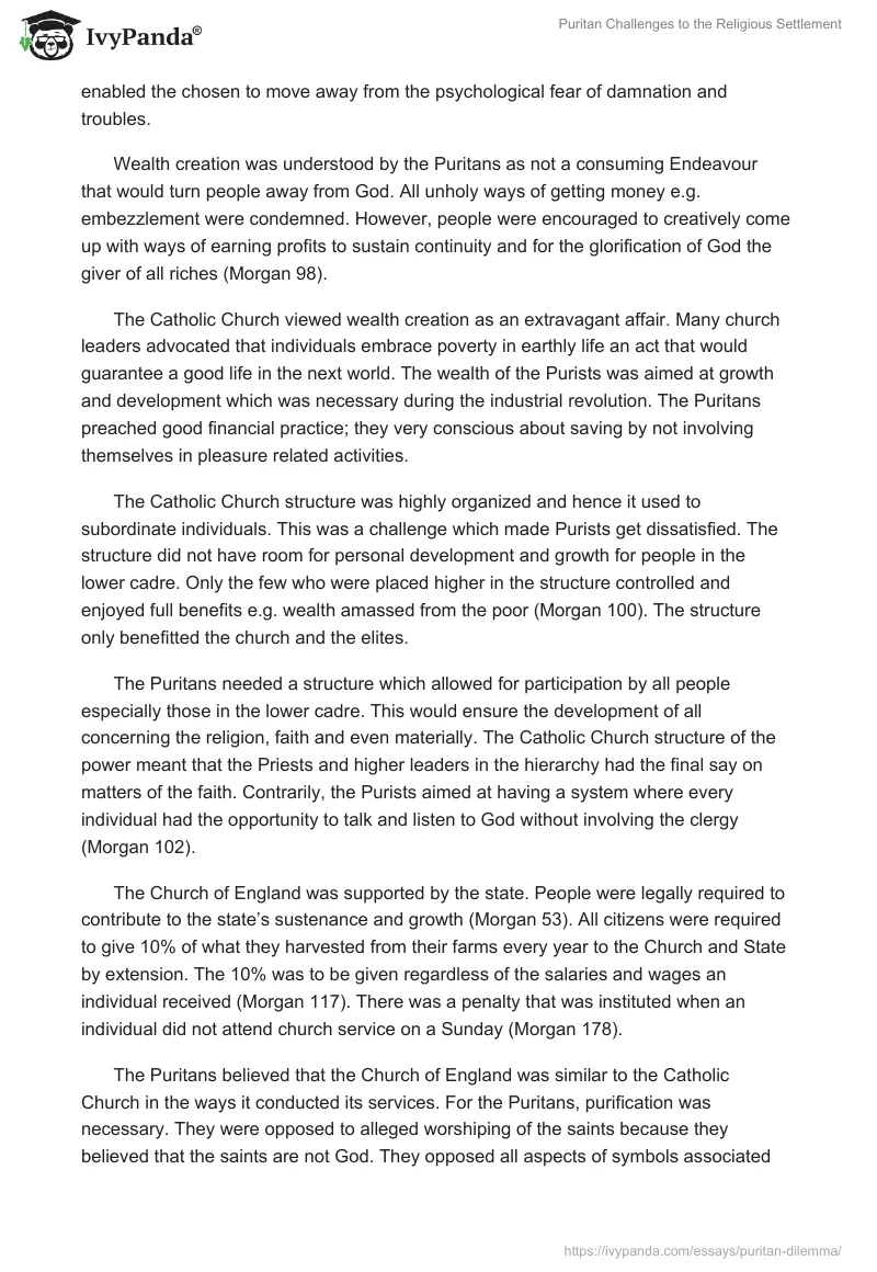 Puritan Challenges to the Religious Settlement. Page 2