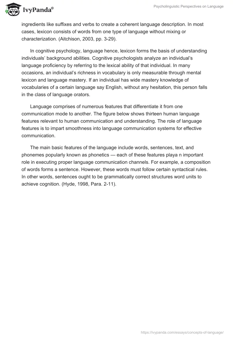 Psycholinguistic Perspectives on Language. Page 2