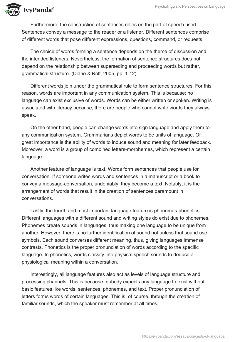 Psycholinguistic Perspectives on Language. Page 4