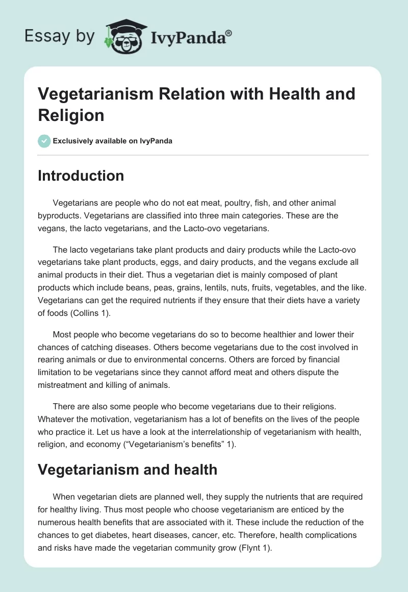 research paper topics about vegetarianism
