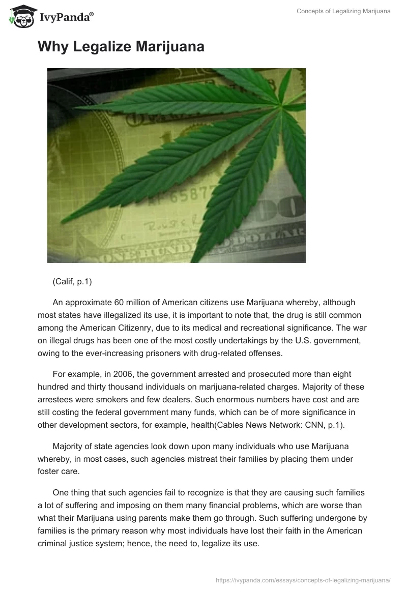 Concepts of Legalizing Marijuana. Page 2