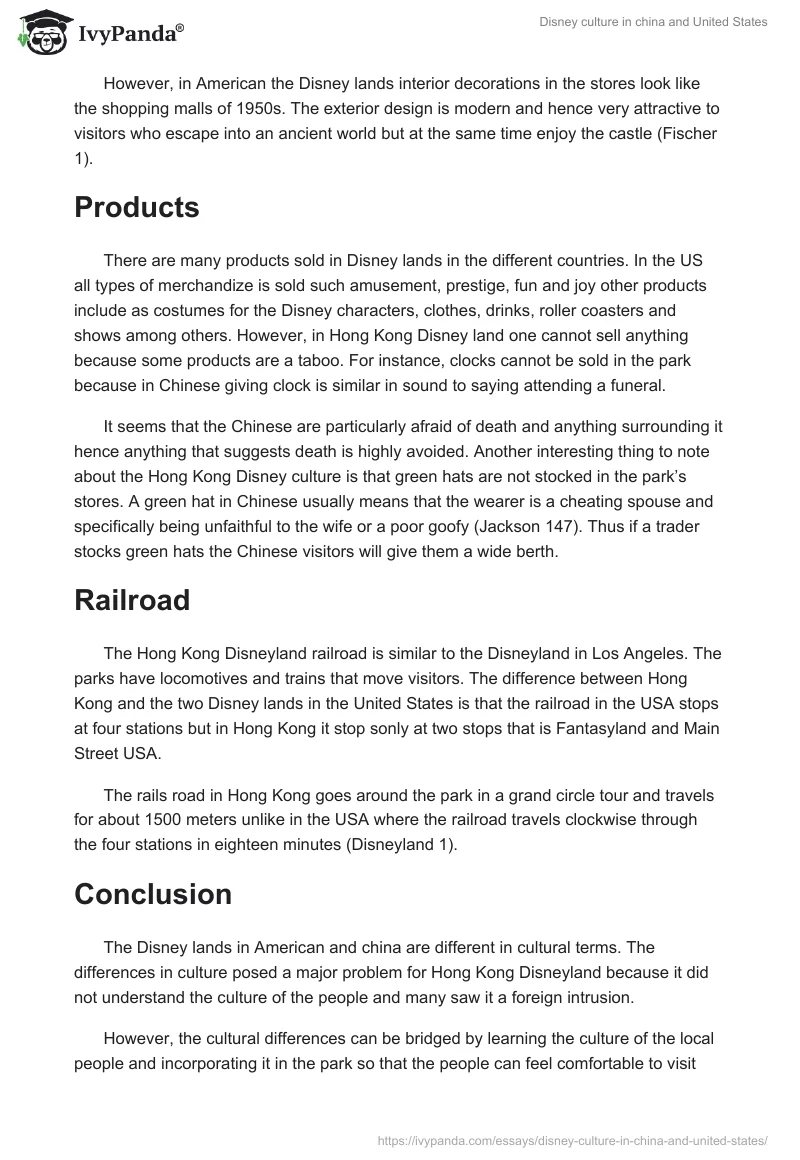 Disney Culture in China and United States. Page 5
