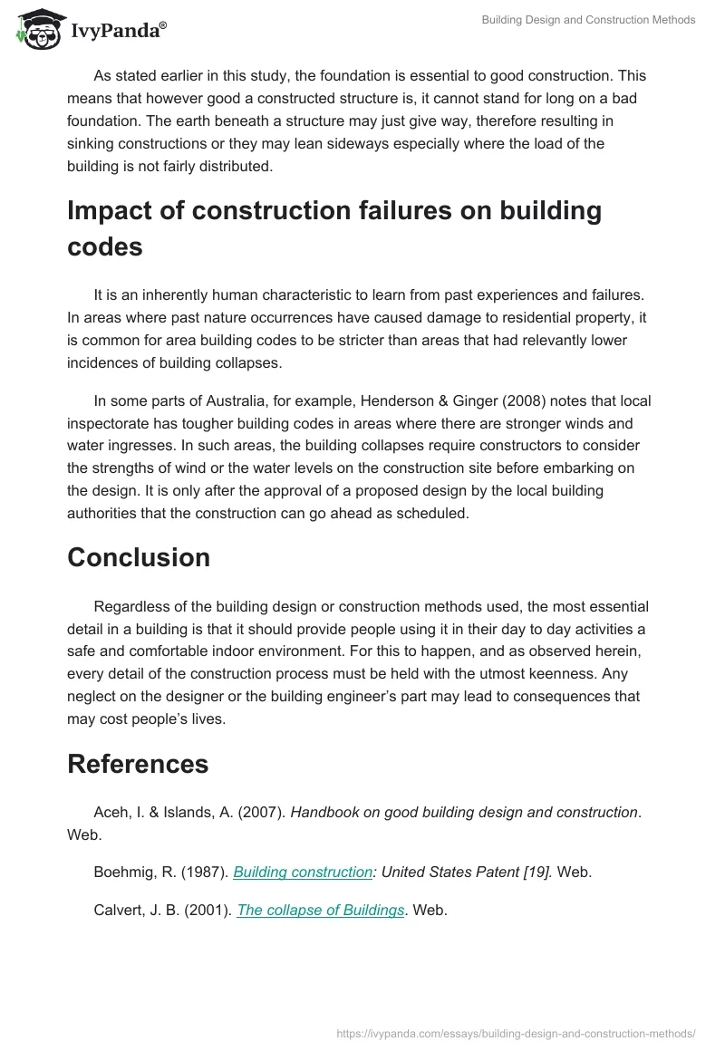 Building Design and Construction Methods. Page 4